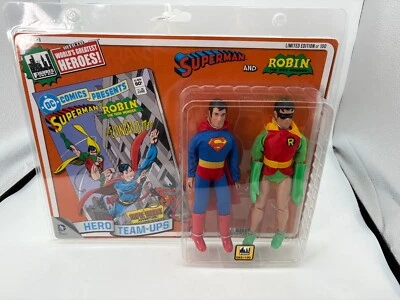 RETRO MEGO SUPERMAN & ROBIN  8" FIGURES 2 Pack LIMITED EDITION 100 PIECES FTC - Image 1 of 2