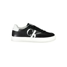 Calvin Klein Sleek Black Lace-Up Sneakers With Contrast Women's Details