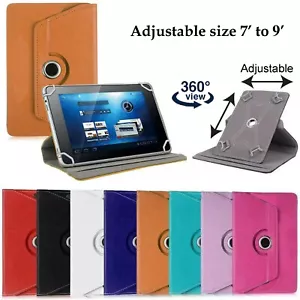 360 Rotation Leather Cover Case Stand Wallet Folio for Punos X8 8" IPS Tablet - Picture 1 of 7