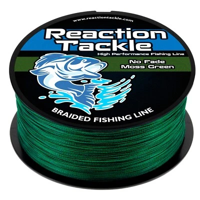 Reaction Tackle High Performance Braided Fishing Line / Braid - NO FADE COLORS - Image 1 of 4