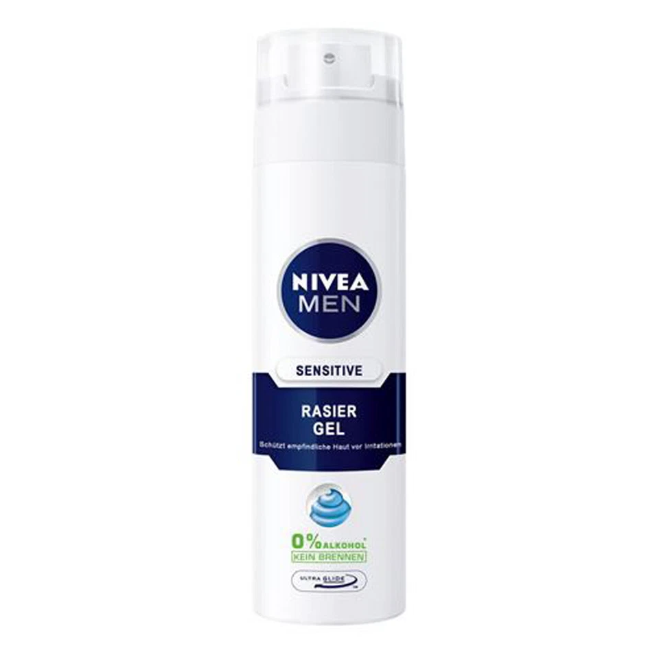 RASIERSCHAUM-GEL Nivea for Men Rasiergel Sensitive Rasur empfindliche Männerhaut 200ml