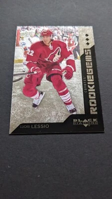 2013-14 UD Black Diamond Hockey Rookie Gems Lucas Lessio RC Coyotes - Image 1 of 2