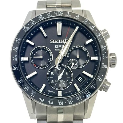 Indicador de fecha solar radiocontrolado Seiko Astron SBXC003 5X53-0AB0 titanio Foto 1 de 4