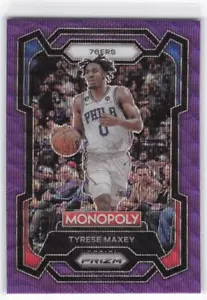 2023-24 Panini Prizm Monopoly Tyrese Maxey Viola Onda #68 - Foto 1 di 2