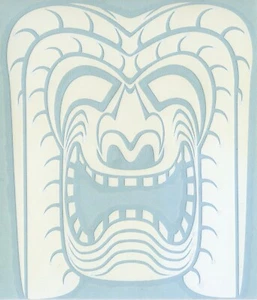 Calcomanía de vinilo mediana Hawaiian Ki'i, 3,5" x 4,25", duradera, flexible, 2 colores - Imagen 1 de 10