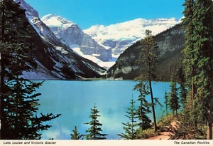 Lake Louise & Victoria Glacier Alberta eCanada 4 x 6 Vintage PC Posted 1975 - Picture 1 of 2