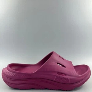 Hoka Ora Recovery Slide 3 Men Size 10 Maroon Comfort Sandals 1135061 BTRT NEW - Picture 1 of 6