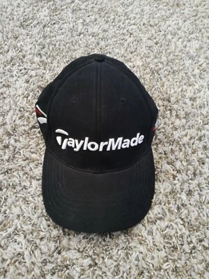 Boné de golfe ajustável TaylorMade R7 Burner tmax Gear preto Strapback - Imagem 1 de 4
