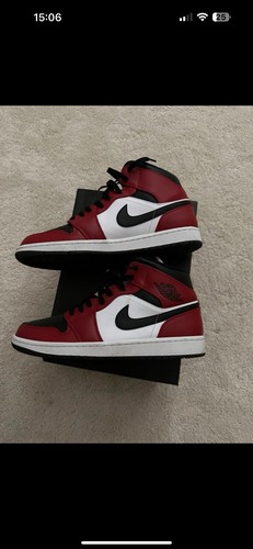 jordan 1 mid chicago punta nera taglia 10