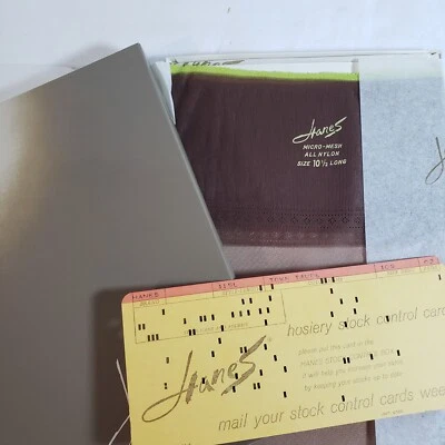 Hanes 115L 10-1/2L 10.5L 3 пары чулок город серо-коричневый микро сетки новый из старых запасов винтажный - Изображение 1 из 4