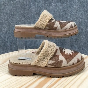 Jessica Simpson Shoes Womens 9 Ebiyra Platform Mule Beige Slip On Faux Fur - Picture 1 of 16