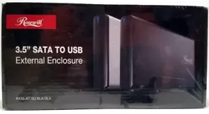 ROSEWILL 3.5" SATA to USB External Enclosure RX35-AT-SU BLK *NEW* - Picture 1 of 8