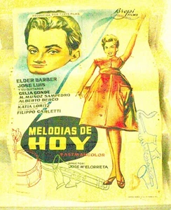 MELODIAS DE HOY - CARTEL POSTER DE CINE ESPAÑA - BREPI FILMS EASTMAN COLOR 1962 - Imagen 1 de 1