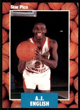 1990-91 Star Pics. A.J. English Basketball Cards #46