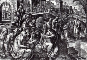 Biblical Art print c 1910 Paul Entereth Europe Joan Stradan Stradanus Flemish 18 - Picture 1 of 4