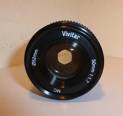 VIVITAR PK MOUNT 50MM L F2 MANUAL FOCUS with FUNGUS INSIDE                 (845) - Image 1 of 4