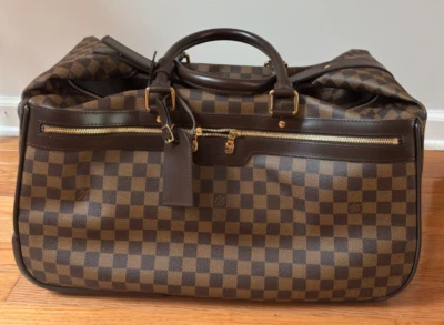 Louis Vuitton Damier Ebene Rolling Luggage Travel Bag Lock + Key Orig. Gift Bags - Image 1 of 4