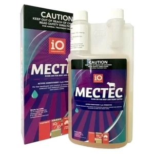 IO MECTEC POUR-ON BEEF DAIRY CATTLE CONTROL OF INTERNAL EXTERNAL PARASITES 500ML - Picture 1 of 2