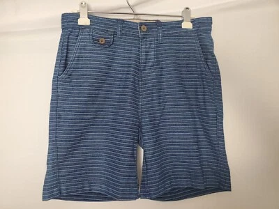 Pantalones Cortos Falls Creek Azul Rayas Algodón Textura Sobre la Rodilla Para Hombre 32 Nuevos con Etiquetas. Foto 1 de 4