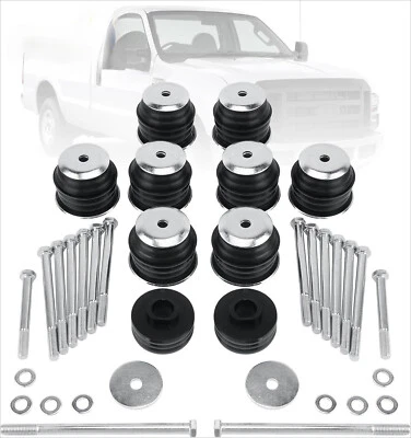 Body Cab Mount Bushings Kit for 1999-2007 Ford F250 F350 Super Duty KF04058BK - Image 1 of 4