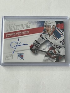 Chris Kreider Panini Prime Hockey Signatures On-Card Rookie Auto /99