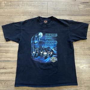 Camiseta De Colección Harley Davidson Legends Live Where Legends Roam 1991 Talla XL - Imagen 1 de 9