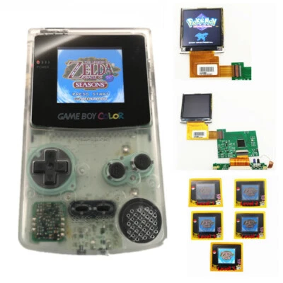 Clear White Retrofit Game Boy Color GBC Console With Highlight Back Light LCD - Image 1 of 4