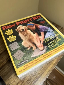 Paw Print Kit Stonecraft Pet Stepping Stone Milestones Memory Crafts Dog NIB - Picture 1 of 3