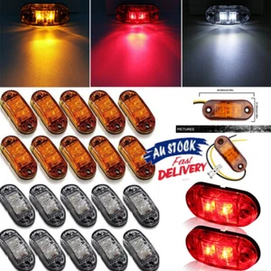30x Red Amber LED Clearance Lights Side Marker Lamp Trailer Truck Caravan Lorry - Picture 1 of 25