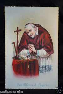 ANTIGUA POSTAL SAN ALFONSO LIGORIO OLD SAINT ALPHONSUS LIGUORI HOLY CARD CC43 - Foto 1 di 1