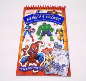 Marvel Comics Heroes Villains Activity Coloring Book Stickers - Picture 1 of 7