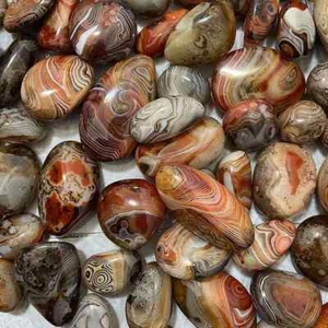 Natural Silk Banded Lace Agate Crystal Sardonyx Carnelian Tumbled Stone Healing - Picture 1 of 48