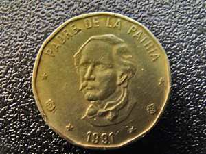 Republica Dominicana 1 Peso Padre De La Patria 1991. - Bild 1 von 2
