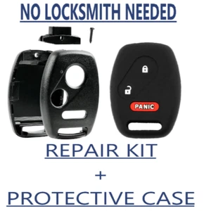 DIY Repair Kit For Honda 2003-2013 Models 3B Remote Key Case Shell + COVER - Picture 1 of 6