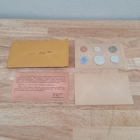 1964 United States Mint Proof Set in Envelope #3 Cover