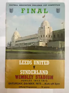 Programa de fútbol Challenge Cup Leeds Utd v Sunderland 5 de mayo 73 Wembley 824c - Imagen 1 de 3