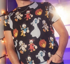 Cakeworthy Disney Halloween TRICK OR TREAT AOP Unisex Tee Shirt 2XL 3XL 4XL NEW - Picture 1 of 5