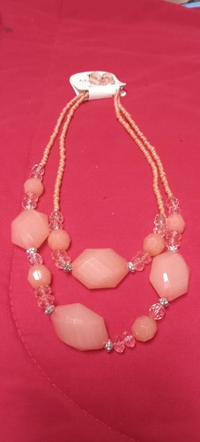 VETEMENTS Collana Moda Perline Acriliche Peach