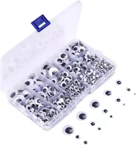 1220 Pieces Self Adhesive Wiggle Googly Eyes (Assorted Sizes) - Picture 1 of 7