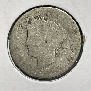1889 5C Liberty Nichel F3642 - Foto 1 di 2