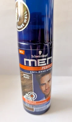 Schwarzkopf Men Perfect Anti-Grau Spray " Mittelbraun  " Haarfarbe für Männer - Bild 1 von 2