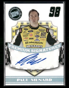 Paul Menard 2009 Press Pass Premium Signatures Auto - Picture 1 of 2