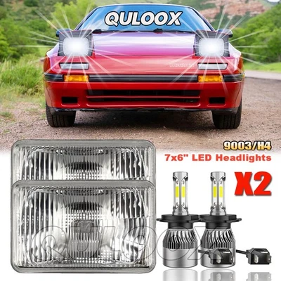 Fit Mazda B2200 B2600 B2000 RX-7 GLC Pair 5x7 7x6" LED Headlights High Low Beam Foto 1 de 4