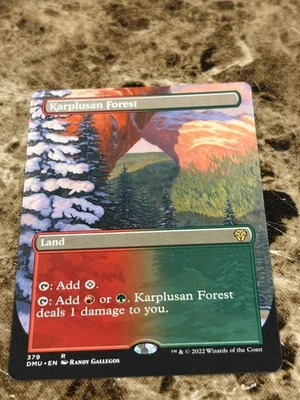 KARPLUSAN FOREST Magic MTG Dominaria United Borderless - Image 1 of 2