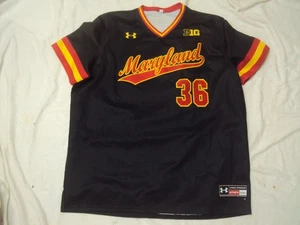 Under armour Maryland Baseball #36 Adult Size 2XL Player Issued Andrew Green New - Picture 1 of 7