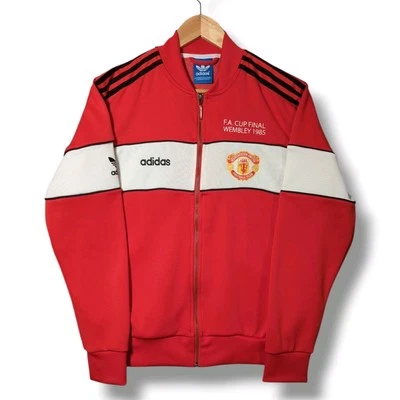 Adidas Originals Manchester United Track Jacket Mens Medium 1985 FA Cup Final - Image 1 of 4