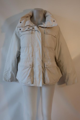 OFF WHITE Giacca da sci donna felpata Betty London bianco sporco piumino d'anatra puffer Alpi 8