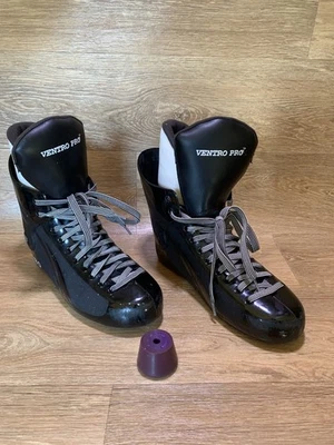 Ventro Pro Turbo Roller Skate Boots with Liners Black Sz UK 7 EU 39-40 + Brake - Image 1 of 4