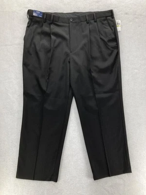Pantalones IZOD para Hombres 44x30 Negros Ultimate Viaje No Hierro Doble Pliegue Grande y Alto Nuevos con Etiquetas Foto 1 de 4