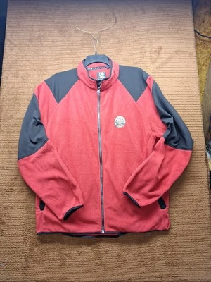 Chaqueta polar Whistling Straits Golf Club PGA cremallera completa para hombre XXL ROJO NEGRO VINTAGE Foto 1 de 4